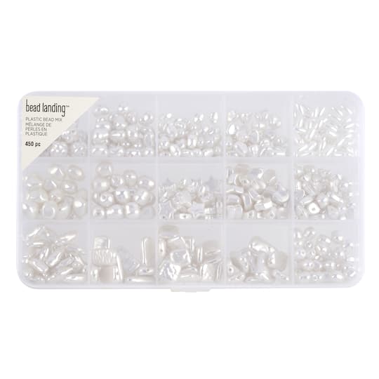 White Plastic Pearl Bead Mix by Bead Landing™